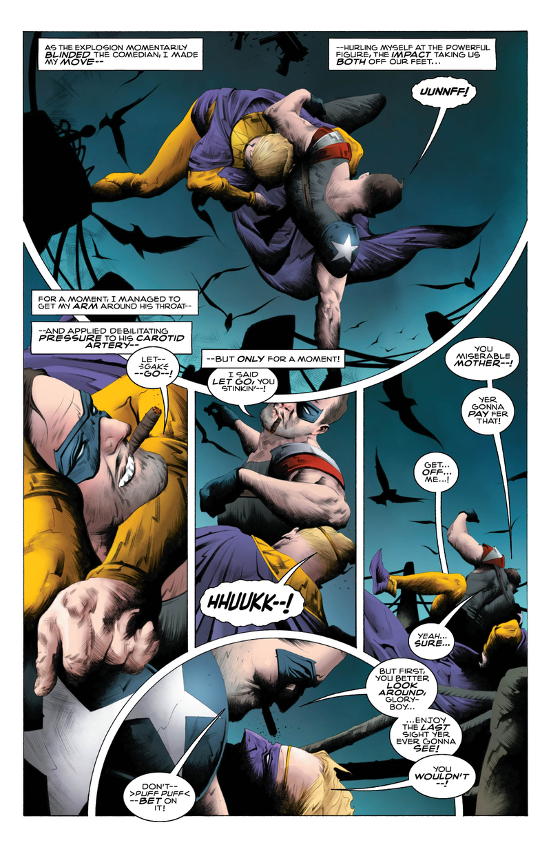 Illustration for article titled Jae Lee draws Ozymandias versus the Comedian, in this Before Watchmen preview
